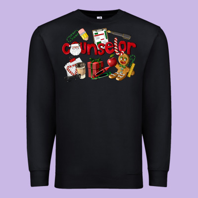 Counselor Christmas Premium Sweatshirt Designed By Lillyallendesigns