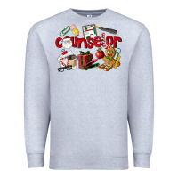 Heather Grey Counselor Christmas Premium Sweatshirt - LillyAllenDesigns