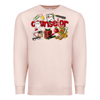 Pale Pink Counselor Christmas Premium Sweatshirt - LillyAllenDesigns