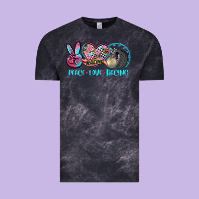 Peace Love Racing Vintage Tee Designed By Adodesignshop