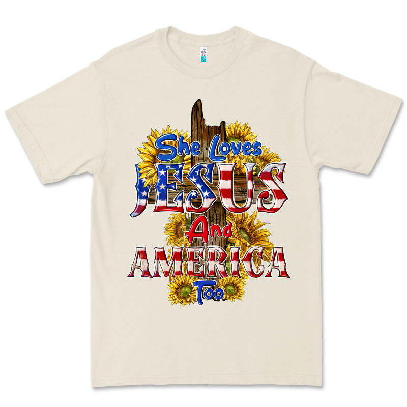 She Loves Jesus Premium Tee by texasbilliewilder | Teevron