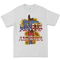 Dove Grey she loves jesus Premium Tee - texasbilliewilder