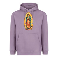 Lavender our lady of guadalupe Heavyweight Hoodie - LillyAllenDesigns