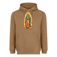 Toasted Coconut our lady of guadalupe Heavyweight Hoodie - LillyAllenDesigns