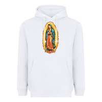 White our lady of guadalupe Heavyweight Hoodie - LillyAllenDesigns