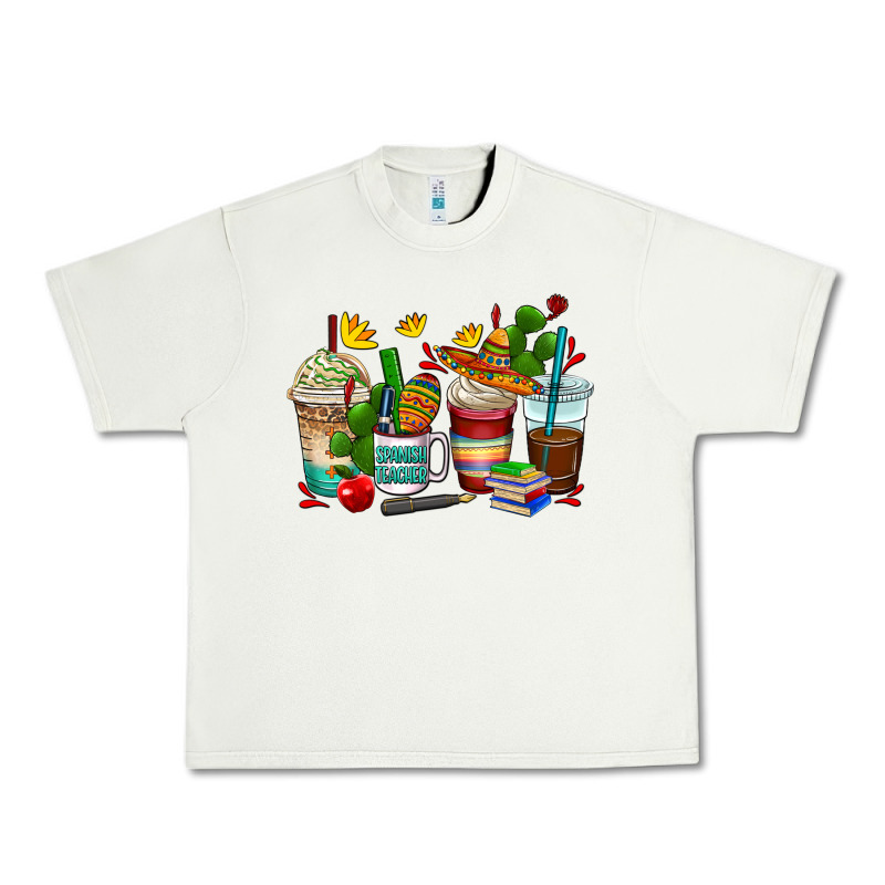 Spanish Teacher Coffee Cups Urban Heavy Tee by AdoDesignShop | Teevron