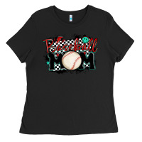 Black baseball mom Ladies Tee - MaliasSmallBusiness