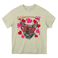 Valentine's Day French Bulldog Puppy Heavy Core Tee | Teevron