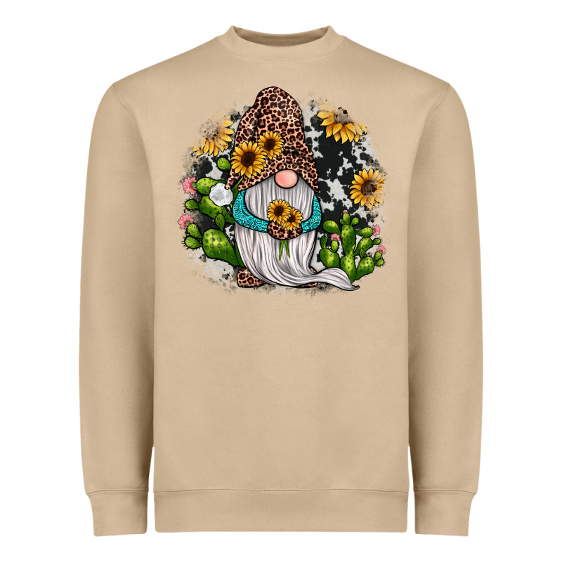 Gnomes Sunflower Cactus Heavyweight Sweatshirt by JahusDesignShop | Teevron