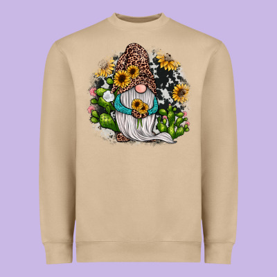 Gnomes Sunflower Cactus Heavyweight Sweatshirt Designed By Jahusdesignshop