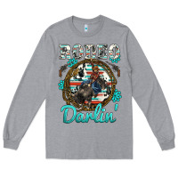 Heather Grey rodeo darling Long Sleeve Tee - BarkalooDesign