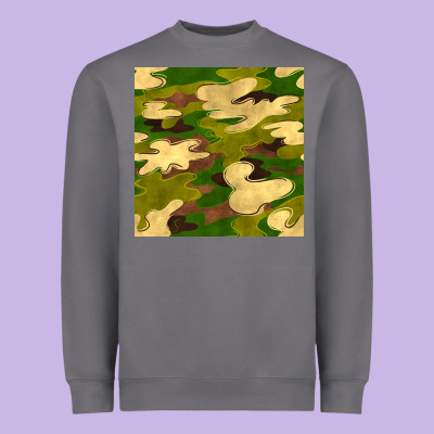 Camouflage Seamless Pattern Heavyweight Sweatshirt Designed By Bundleandbundleshop