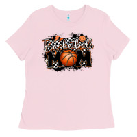 Bubblegum Pink basketball mom Ladies Tee - MaliasSmallBusiness