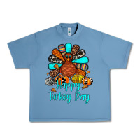Pebble Blue happy turkey day Urban Heavy Tee - JahusDesignShop