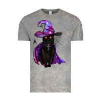 Cloud Rock black witch cat Vintage Tee - BundleAndBundleShop