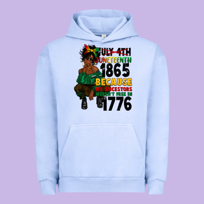 Juneteenth 1865 Because My Ancestors Urban Hoodie Designed By Cowgirlartshop