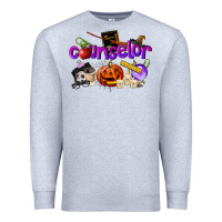 Heather Grey Counselor Halloween Premium Sweatshirt - LillyAllenDesigns