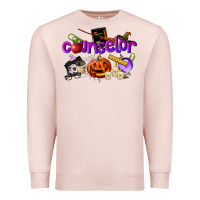 Pale Pink Counselor Halloween Premium Sweatshirt - LillyAllenDesigns