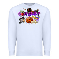 White Counselor Halloween Premium Sweatshirt - LillyAllenDesigns