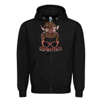 Black gymnastics mom Zipper Hoodie - MaliasSmallBusiness