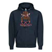 Navy gymnastics mom Zipper Hoodie - MaliasSmallBusiness