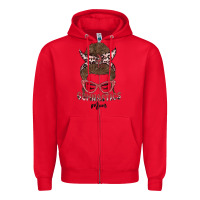 Red gymnastics mom Zipper Hoodie - MaliasSmallBusiness