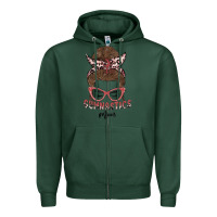 Sports Green gymnastics mom Zipper Hoodie - MaliasSmallBusiness