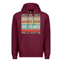 Burgundy awesome since august 1976 44 years and i ll keep on Premium Hoodie - Bettercallsaul