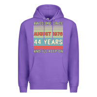 Purple awesome since august 1976 44 years and i ll keep on Premium Hoodie - Bettercallsaul