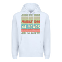 White awesome since august 1976 44 years and i ll keep on Premium Hoodie - Bettercallsaul