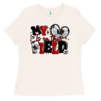 Bone my heart is on that field soccer Ladies Tee - MaliasSmallBusiness