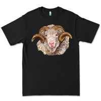 Black merino wool ram Premium Tee - BarkalooDesign