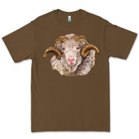 Cacao merino wool ram Premium Tee - BarkalooDesign