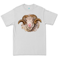 Dove Grey merino wool ram Premium Tee - BarkalooDesign