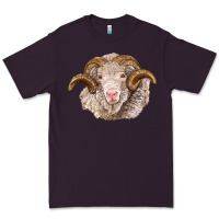 Plum merino wool ram Premium Tee - BarkalooDesign