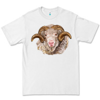 White merino wool ram Premium Tee - BarkalooDesign