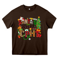 Chocolate Brown santa's favorite cpht Heavy Core Tee - Zillion Design Studio