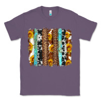 Lavender western cowhide leopard turquoise brushstrokes Classic Tee - Artiststas