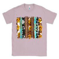Lilac western cowhide leopard turquoise brushstrokes Classic Tee - Artiststas