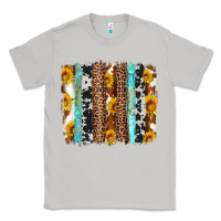 Moon Dust western cowhide leopard turquoise brushstrokes Classic Tee - Artiststas