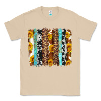 Mushroom western cowhide leopard turquoise brushstrokes Classic Tee - Artiststas