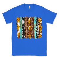 True Royal western cowhide leopard turquoise brushstrokes Classic Tee - Artiststas