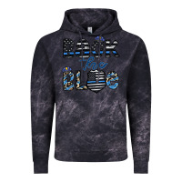 Cloud Black back the blue1 Vintage Hoodie - CowhideDigitalArt