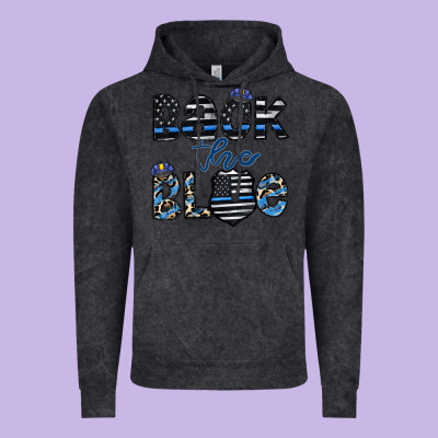 Back The Blue1 Vintage Hoodie Designed By Cowhidedigitalart