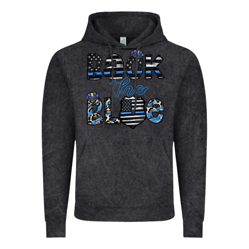 Back The Blue1 Vintage Hoodie by CowhideDigitalArt | Teevron