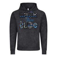 Vintage Black back the blue1 Vintage Hoodie - CowhideDigitalArt