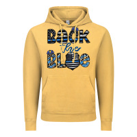 Vintage Mustard back the blue1 Vintage Hoodie - CowhideDigitalArt