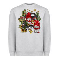 Heather Grey farm truck,noel gnome Heavyweight Sweatshirt - JahusDesignShop