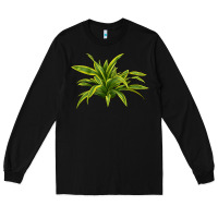 Black Lemon Lime Dracaena Leaf Long Sleeve Tee - LillyAllenDesigns