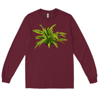 Burgundy Lemon Lime Dracaena Leaf Long Sleeve Tee - LillyAllenDesigns